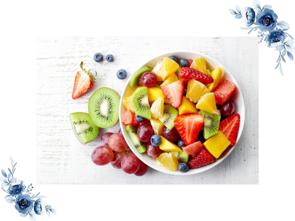 Bowl of fresh fruit ready for a great breakfast of healthy recipes