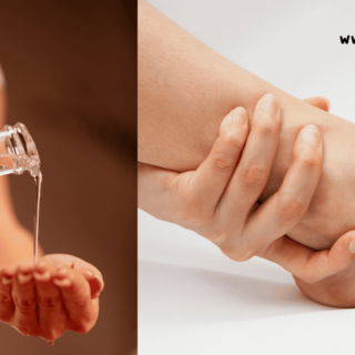 Essential oil for sprains mixed and ready for massaging