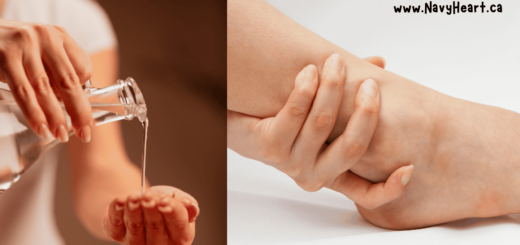 Essential oil for sprains mixed and ready for massaging