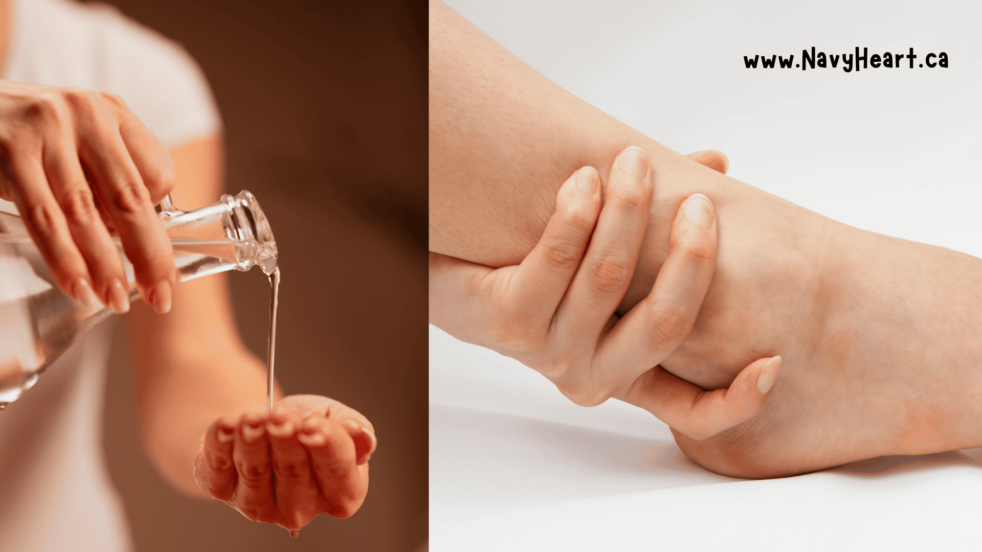 Essential oil for sprains mixed and ready for massaging