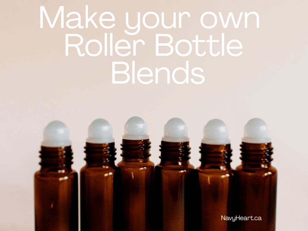 Empty essential oil roller bottles for at home blends