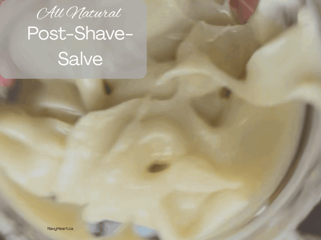 post shave salve in a glass jar 