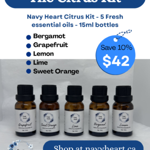 navy heart essential oils citrus bundle