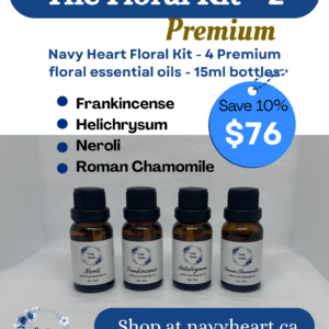 navy heart essential oils premium floral kit bundle